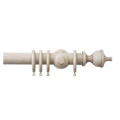 Jones Hardwick 40mm Wooden Curtain Pole, Putty