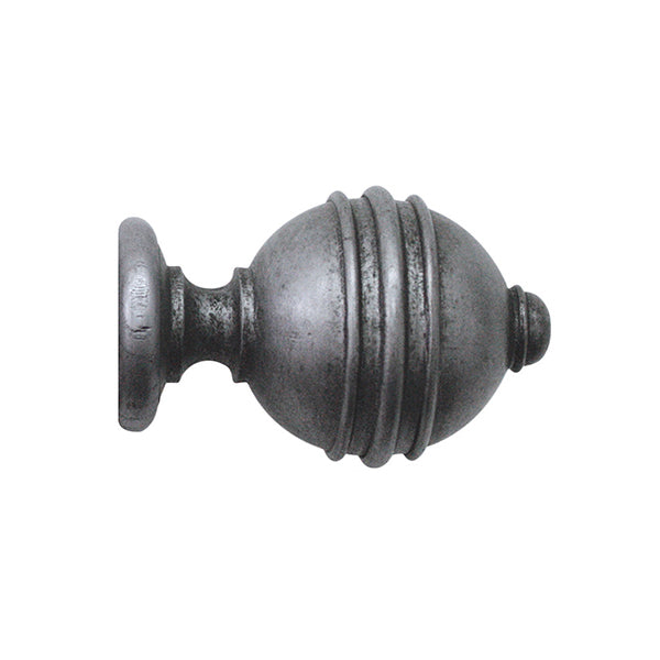 Jones Florentine 48mm Wooden Curtain Pole, Pewter