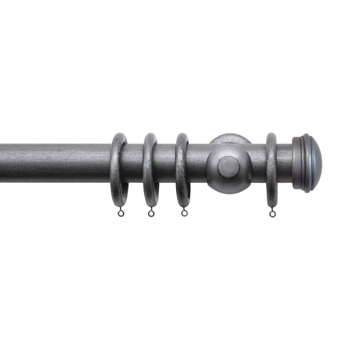 Jones Florentine 48mm Wooden Curtain Pole, Pewter