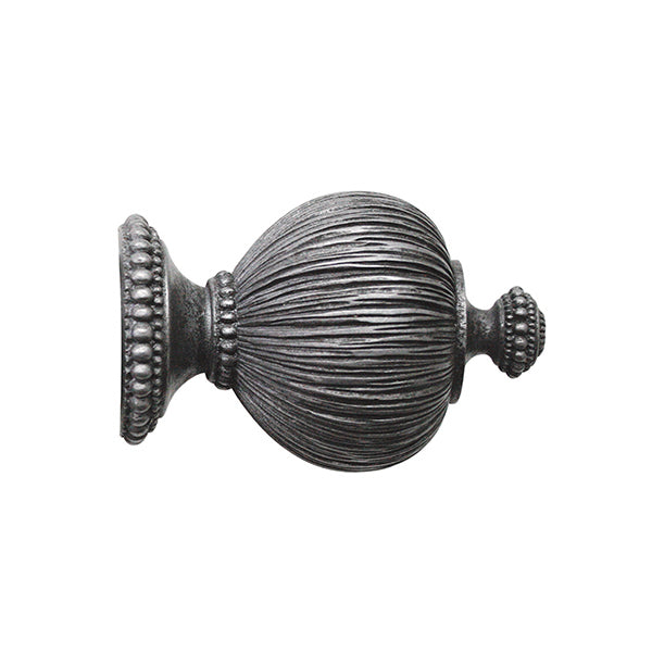 Jones Florentine 48mm Wooden Curtain Pole, Pewter