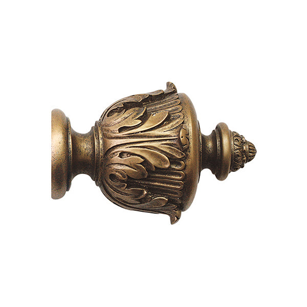 Jones Grande 63mm Wooden Curtain Pole, Antique Gold