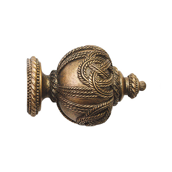 Jones Grande 63mm Wooden Curtain Pole, Antique Gold