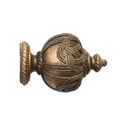 Jones Grande 63mm Wooden Curtain Pole, Antique Gold
