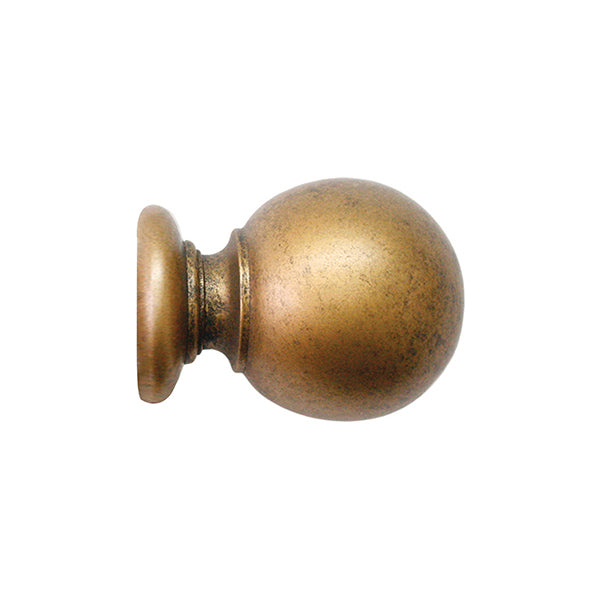 Jones Grande 63mm Wooden Curtain Pole, Antique Gold