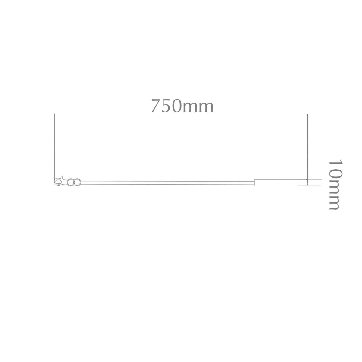 Jones Strand 75cm Draw Rods, Rose Gold (Pair, Clearance)