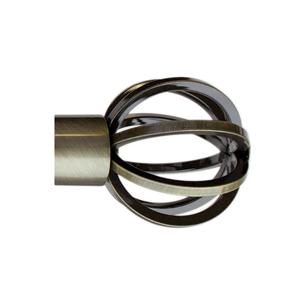 Jones Lunar 28mm Metal Eyelet Curtain Pole, Burnished Brass