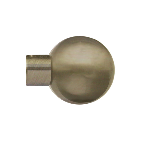 Jones Lunar 28mm Metal Eyelet Curtain Pole, Burnished Brass