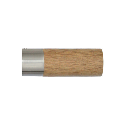 Jones Lunar 28mm Oak Curtain Pole, Burnished Brass
