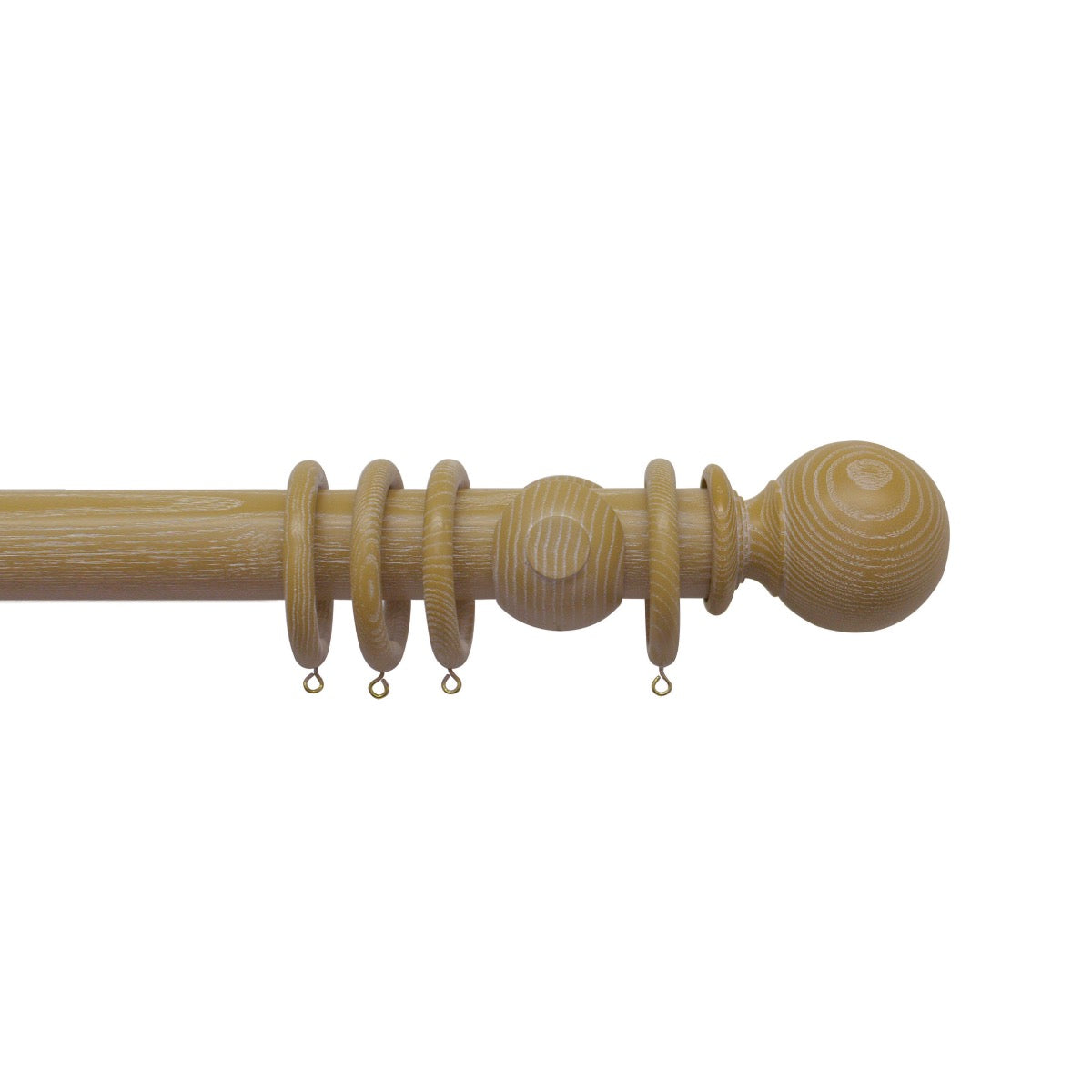 Jones Oakham 50mm Wooden Curtain Pole, Honey