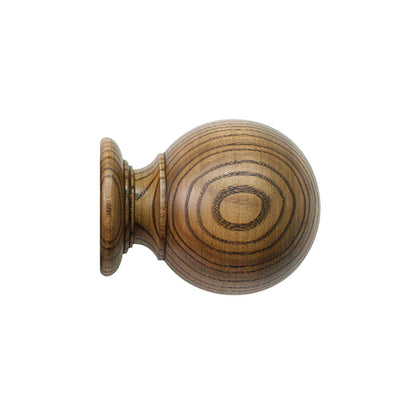 Jones Oakham 50mm Wooden Curtain Pole, Light Oak