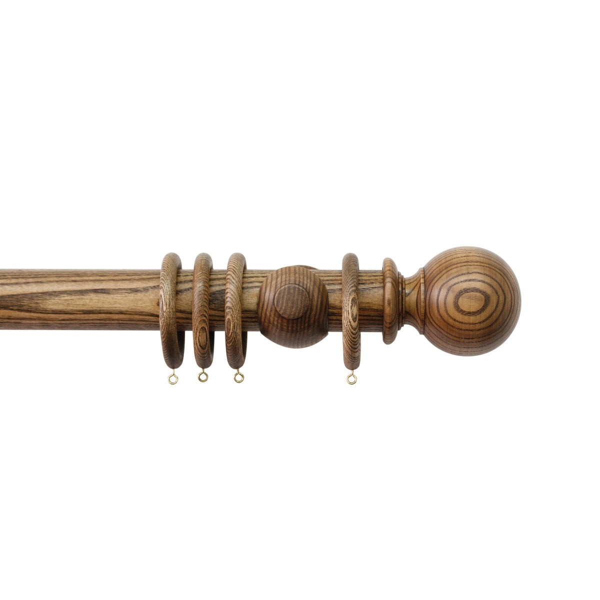 Jones Oakham 50mm Wooden Curtain Pole, Light Oak