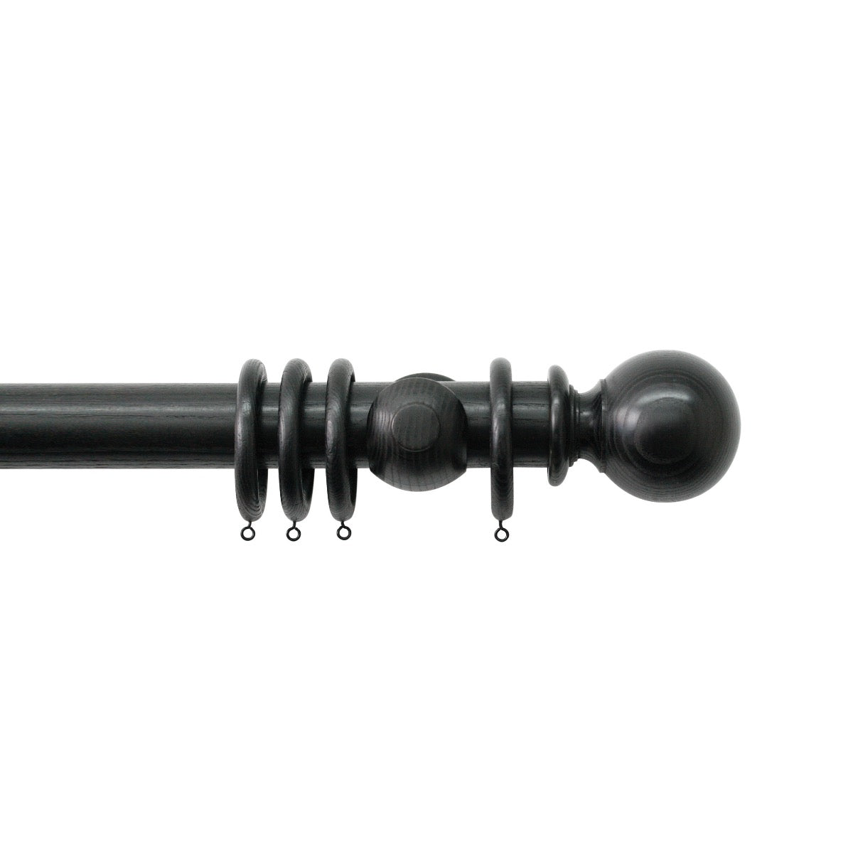 Jones Oakham 50mm Wooden Curtain Pole, Wenge