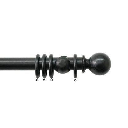 Jones Oakham 50mm Wooden Curtain Pole, Wenge