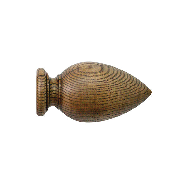 Jones Oakham 50mm Wooden Curtain Pole, Light Oak