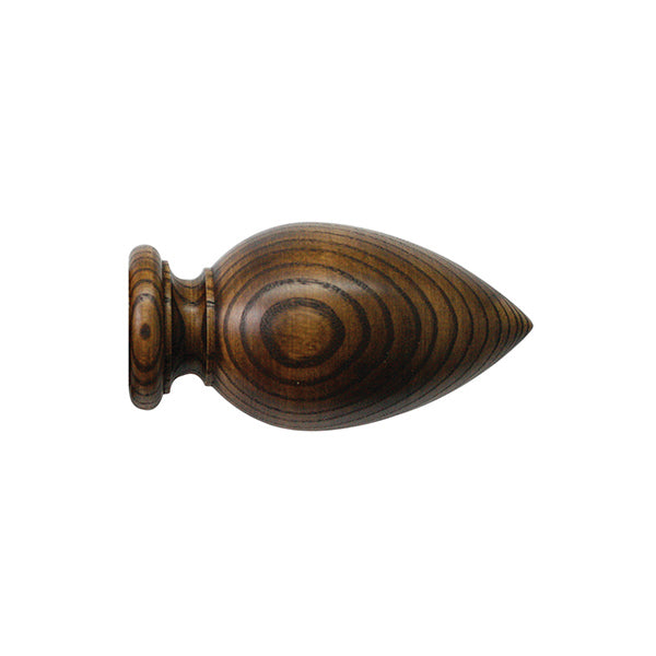 Jones Oakham 50mm Wooden Curtain Pole, Medium Oak