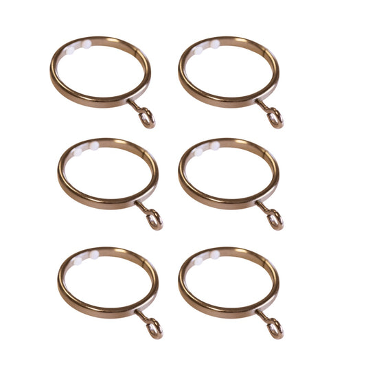 Jones Strand 35mm Curtain Rings, Rose Gold (Pack of 6, Clearance)