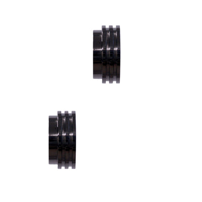 Jones Strand 35mm Metal Eyelet Curtain Pole, Black Nickel