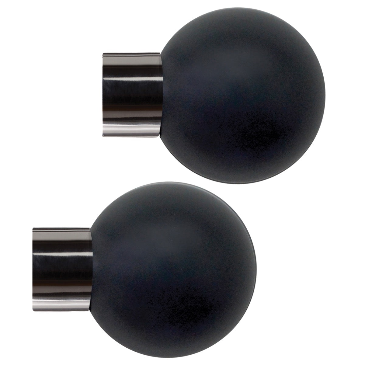 Jones Strand 35mm Acrylic Curtain Pole, Black Nickel