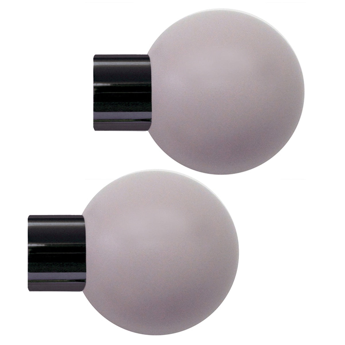 Jones Strand 35mm Acrylic Curtain Pole, Black Nickel
