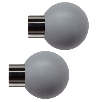 Jones Strand 35mm Acrylic Curtain Pole, Black Nickel