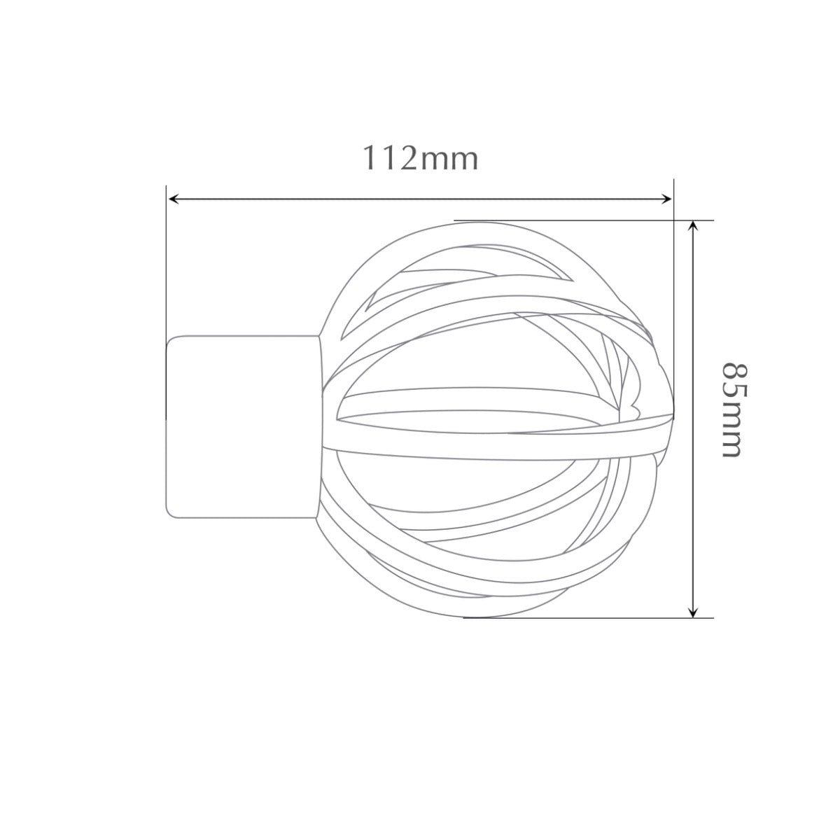 Jones Strand 35mm Finials, Rose Gold (Pair, Clearance)