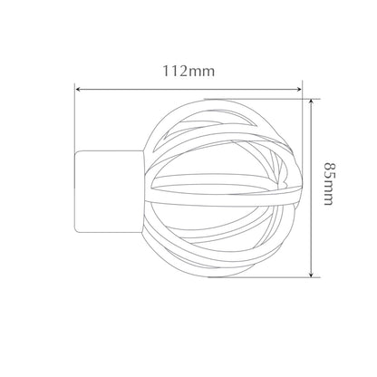 Jones Strand 35mm Finials, Rose Gold (Pair, Clearance)