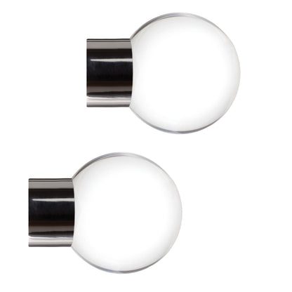 Jones Strand 35mm Acrylic Curtain Pole, Black Nickel
