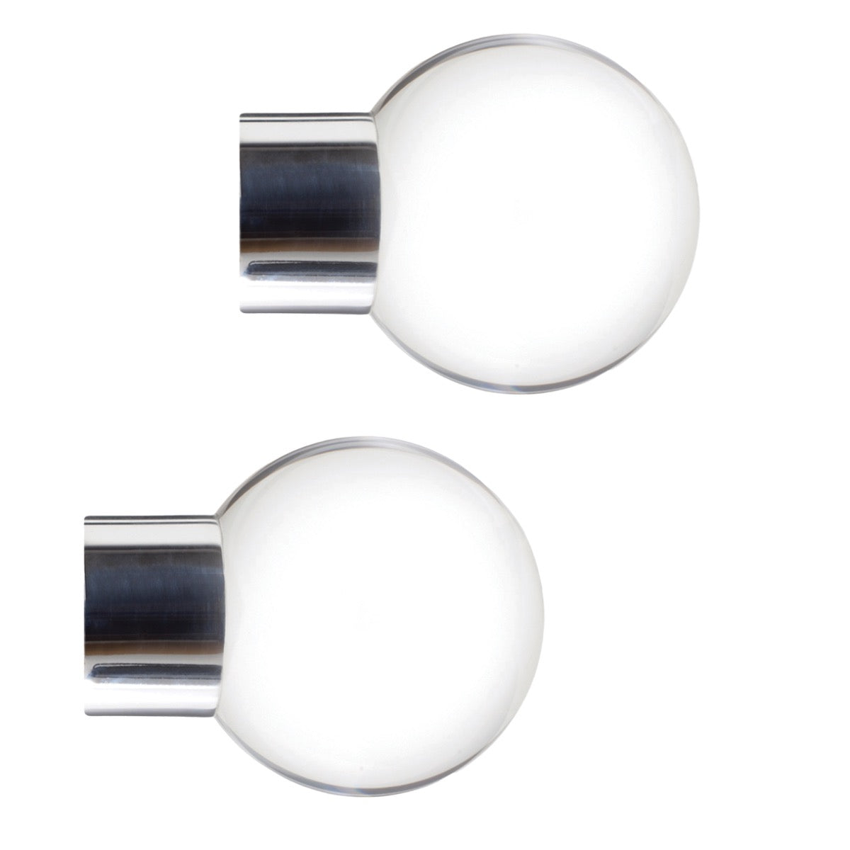 Jones Strand 35mm Acrylic Curtain Pole, Chrome