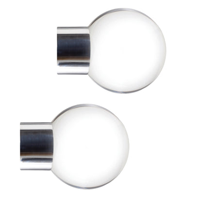 Jones Strand 35mm Acrylic Curtain Pole, Chrome