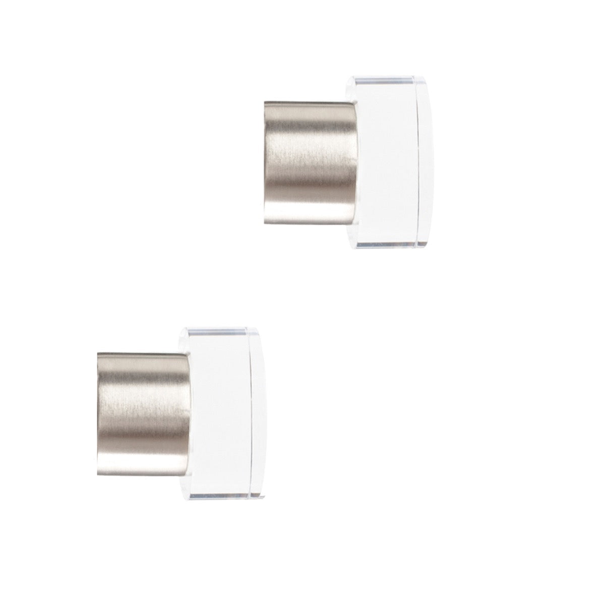 Jones Strand 35mm Acrylic Curtain Pole, Matt Nickel