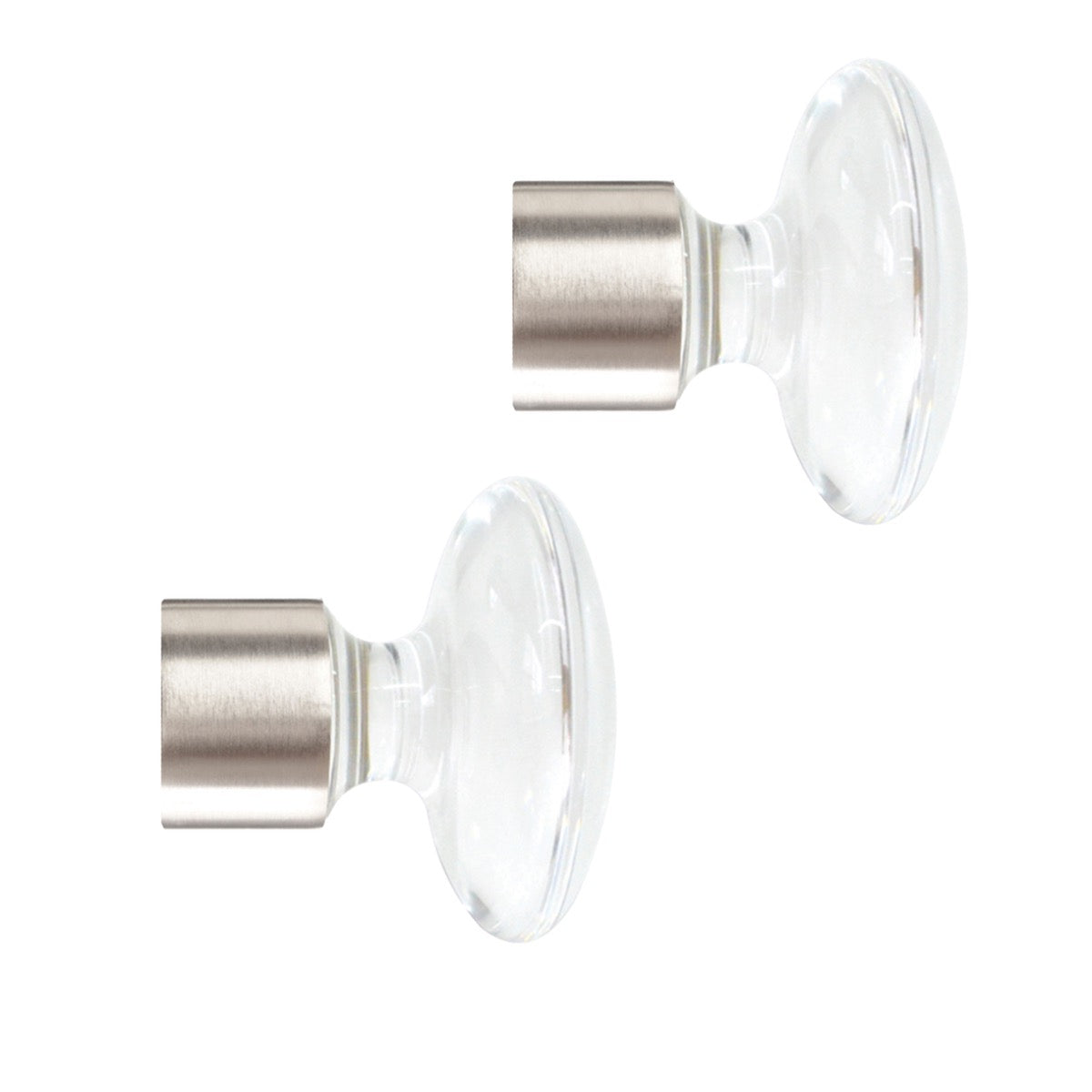 Jones Strand 35mm Acrylic Curtain Pole, Matt Nickel
