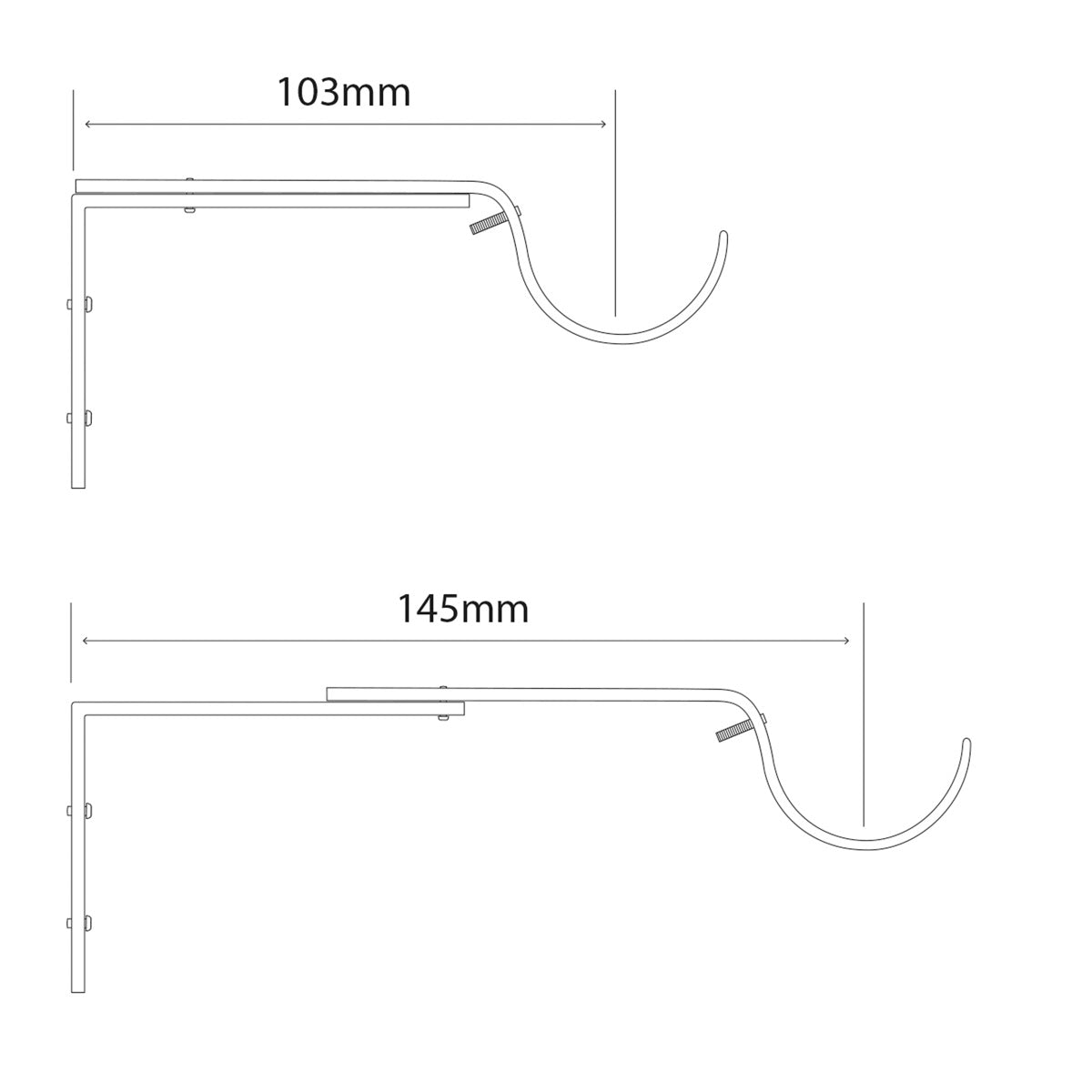 Jones Cosmos 28mm Metal Curtain Pole, Black Nickel (Clearance)