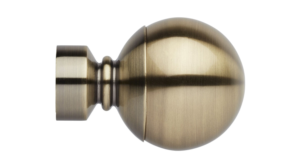 Hallis Neo 28mm Ball finial, Spun Brass