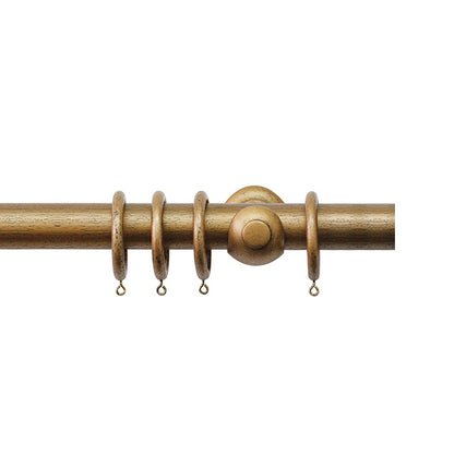 Jones Hardwick 40mm Wooden Curtain Pole, Antique Gold