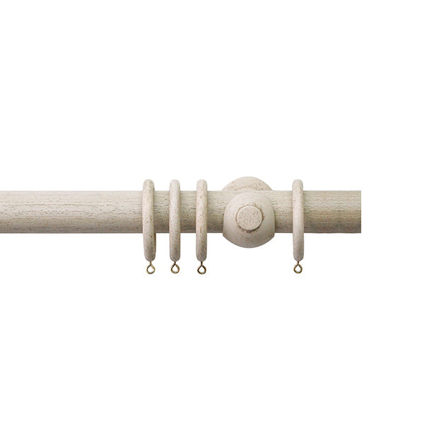 Jones Hardwick 40mm Wooden Curtain Pole, Putty