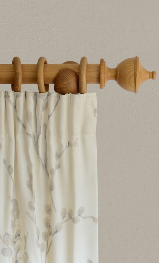 Laura Ashley Haywood 35mm Wooden Curtain Pole, Honey