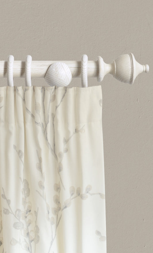 Laura Ashley Haywood 35mm Wooden Curtain Pole, White
