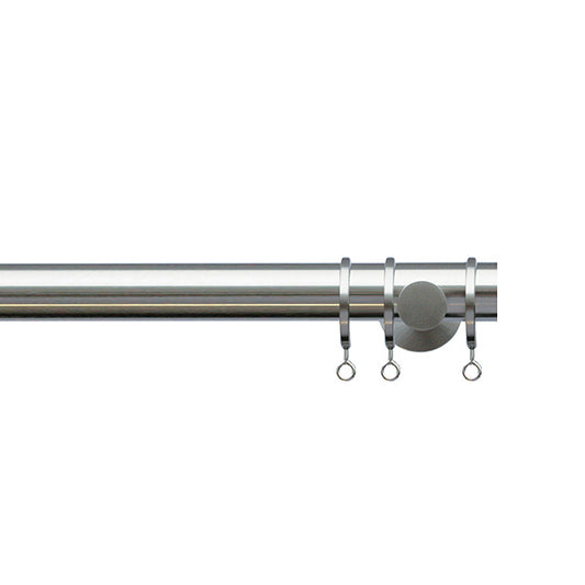 Jones Lunar 28mm Metal Curtain Pole, Matt Nickel