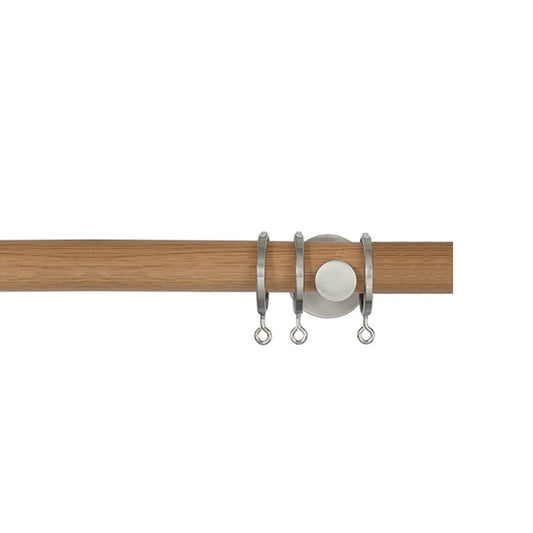 Jones Lunar 28mm Oak Curtain Pole, Matt Nickel