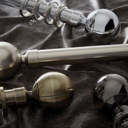 Jones Cosmos 28mm Metal Curtain Pole, Black Nickel (Clearance)