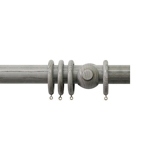 Jones Oakham 50mm Wooden Curtain Pole, Dove