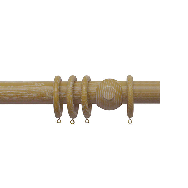 Jones Oakham 50mm Wooden Curtain Pole, Honey