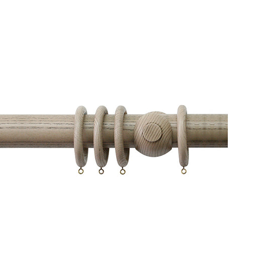 Jones Oakham 50mm Wooden Curtain Pole, Truffle