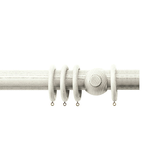 Jones Oakham 50mm Wooden Curtain Pole, Tusk