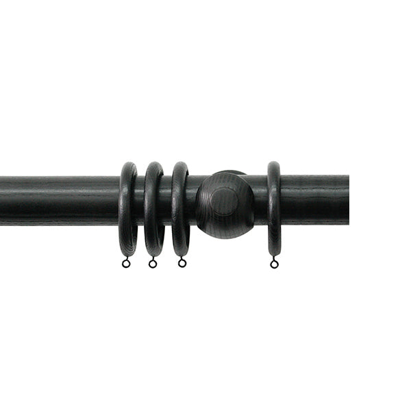 Jones Oakham 50mm Wooden Curtain Pole, Wenge