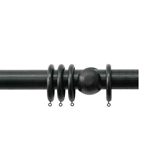 Jones Oakham 50mm Wooden Curtain Pole, Wenge