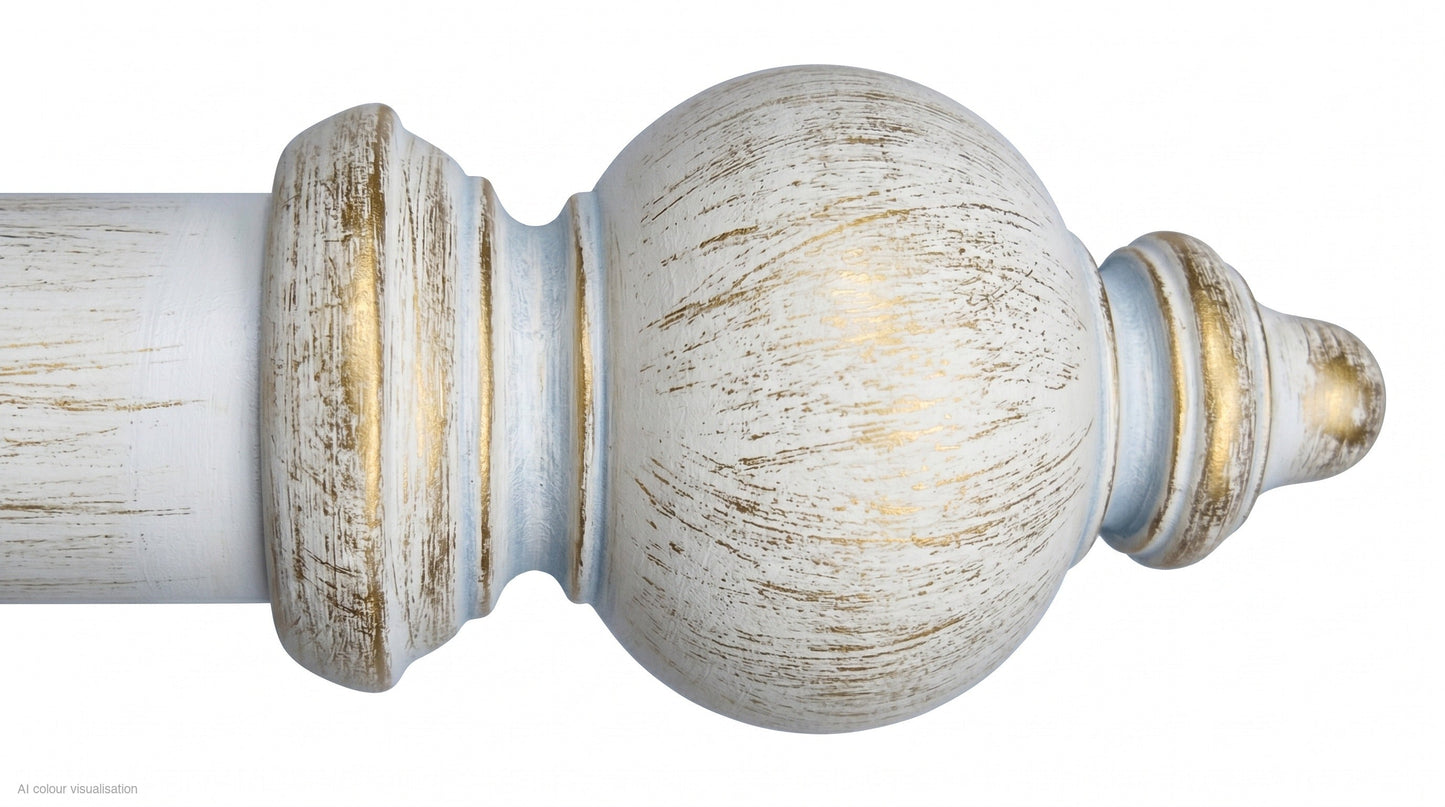 Oriental finial – Gold over White (AI colour visualisation)