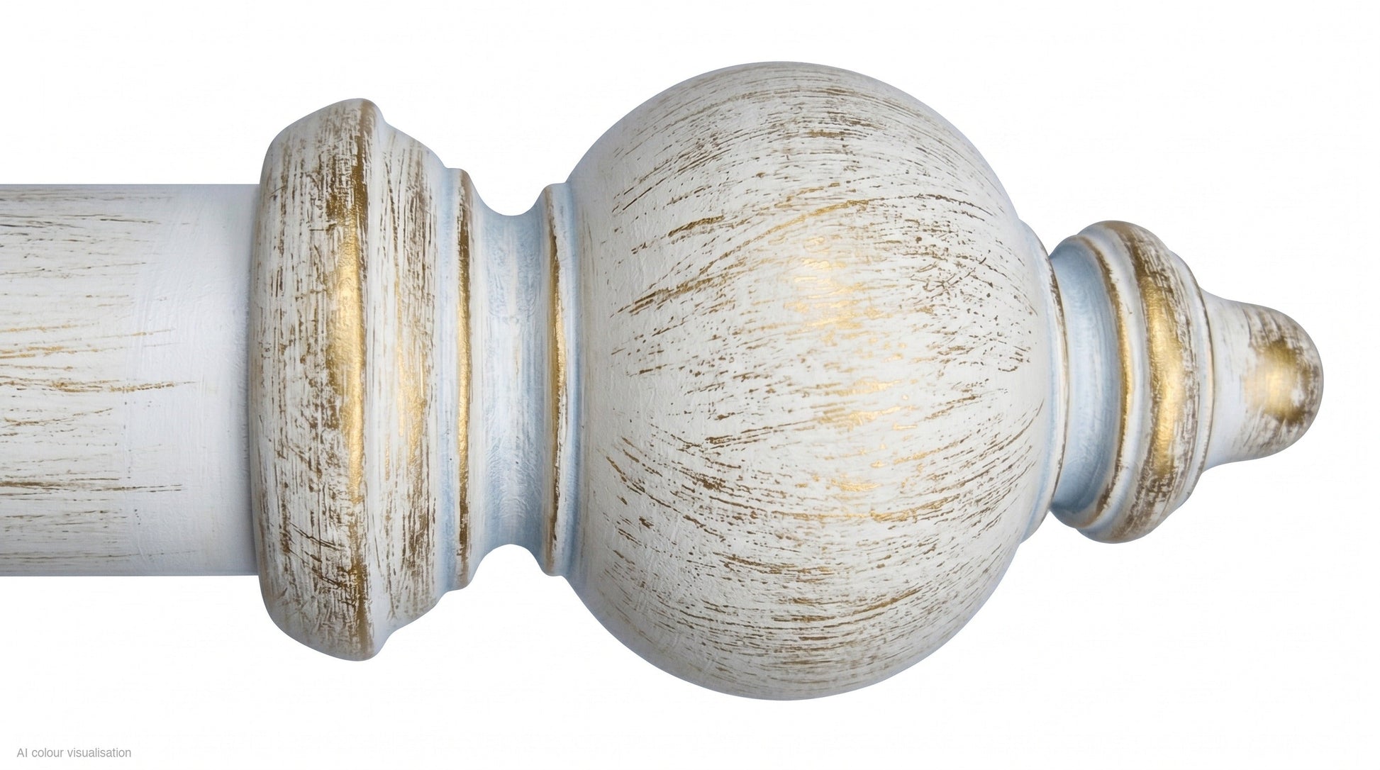 Oriental finial – Gold over White (AI colour visualisation)