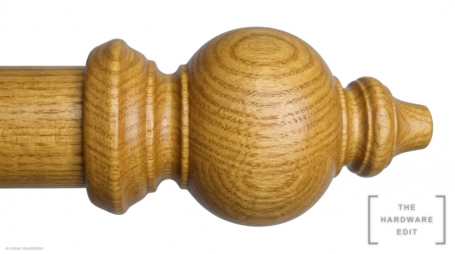 Oriental finial – Light Oak (AI colour visualisation)