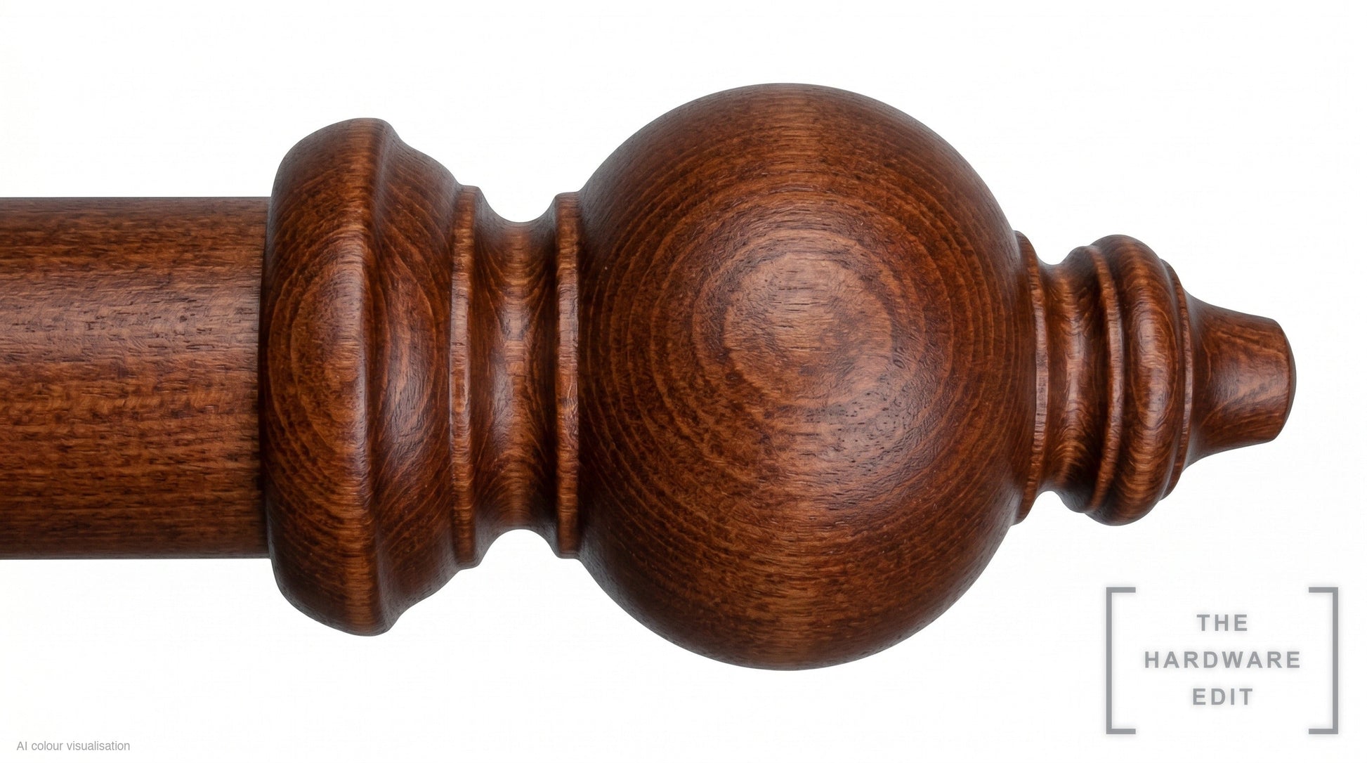 Oriental finial – Natural Mahogany (AI colour visualisation)